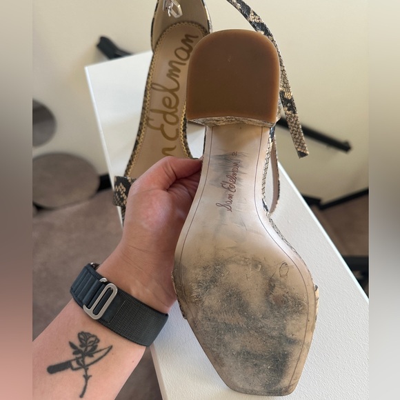 Sam Edelman Daniella Snakeskin block heel size 10 - Picture 4 of 9